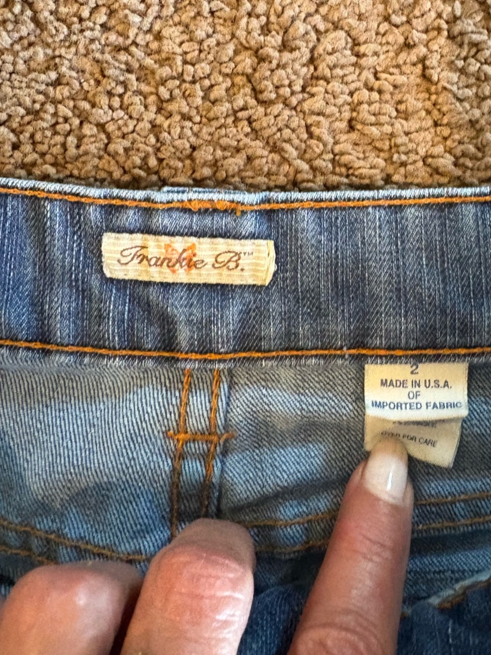 Frankie B. Low-Rise Flare Jeans with Butterfly + Flower Embroidery - Size 2 - Picture 9 of 10